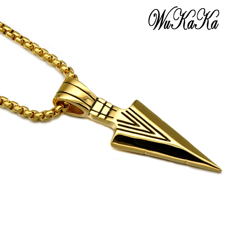 

Ожерелье мужское из титановой стали, модное ювелирное изделие «сделай сам» с копьями из нержавеющей стали