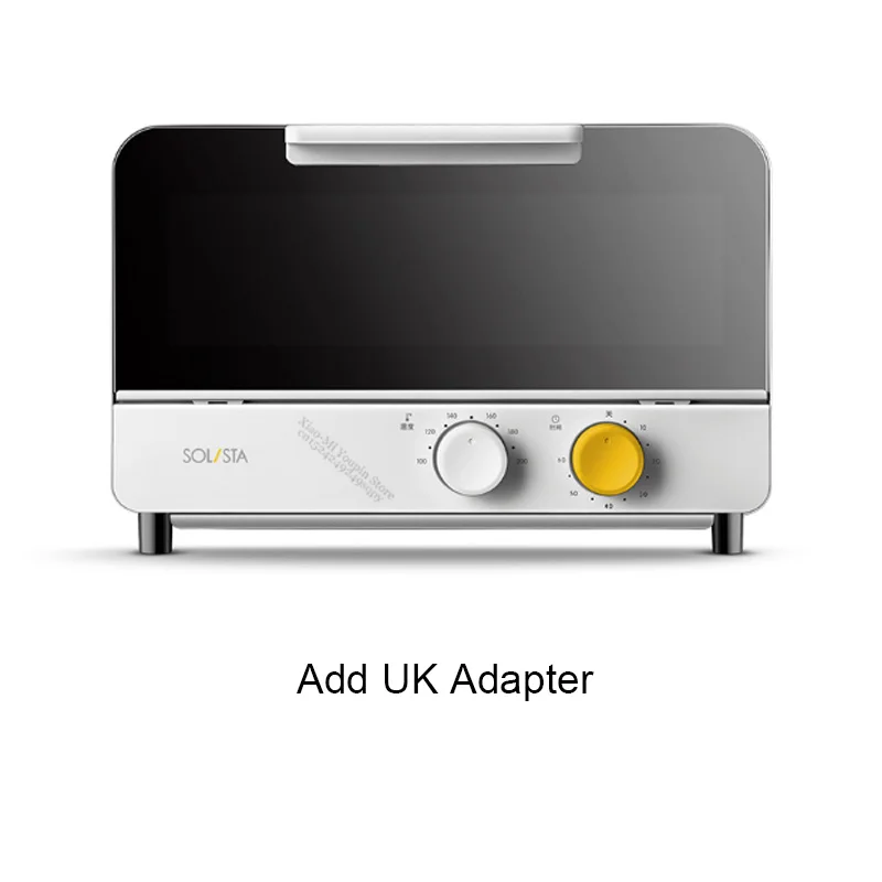 Add UK Adapter Xiaomi Youpin Solista электрическая духовка Кухонная домашняя 12л машина многофункциональная мини-печь бытовая печь для дома Xiaomi - Цвет: Add UK Adapter