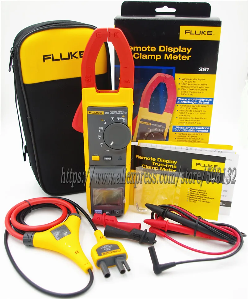 FLUKE 381 дистанционный Дисплей True RMS AC/DC 2500A AC клещи с iFlex!! Новинка! F381|dc clamp|dc clamp meterclamp
