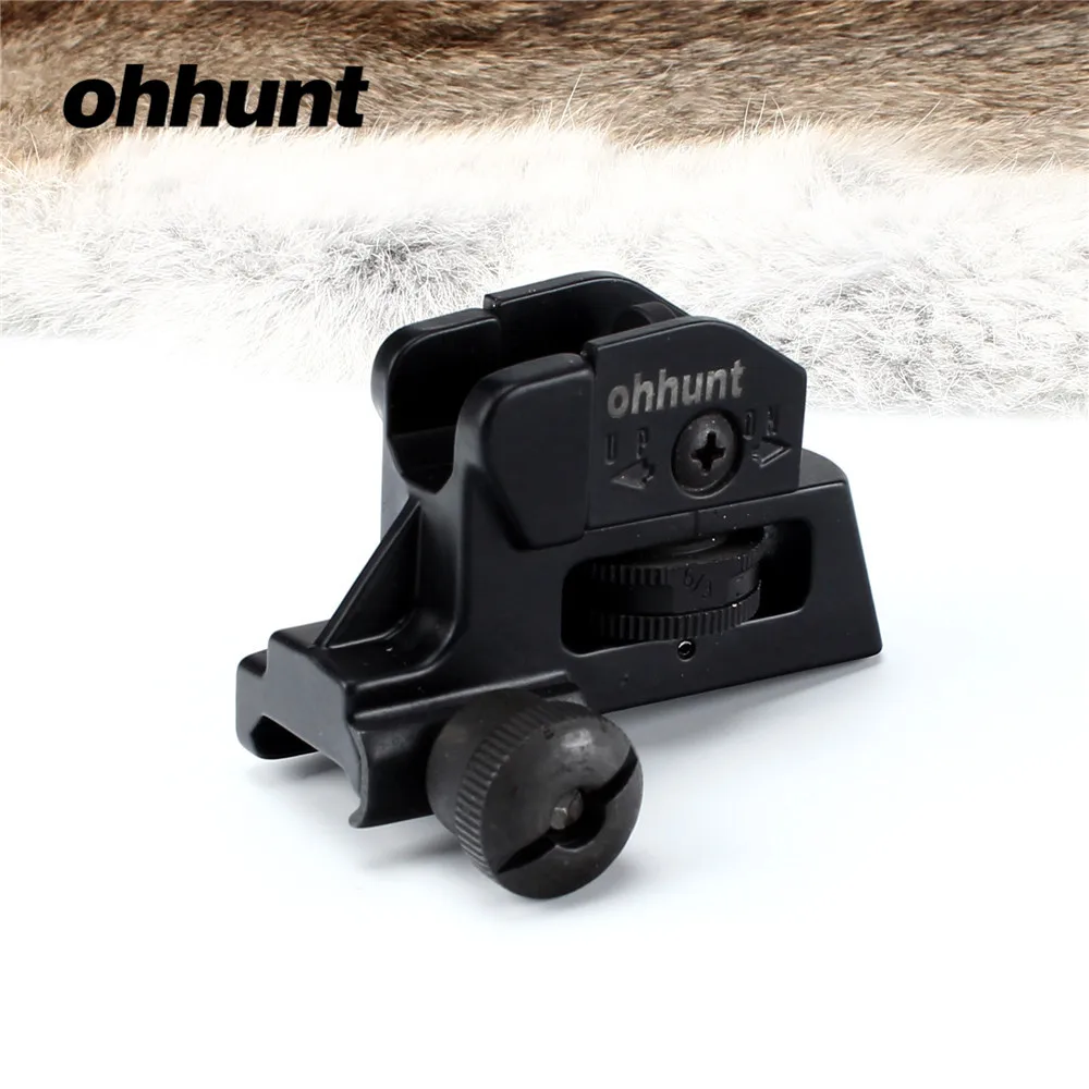Ohhunt охотничий резервный Железный задний прицел съемный компактный с регулировкой полная Ветрозащита/высота тактического волоконно-оптического прицела