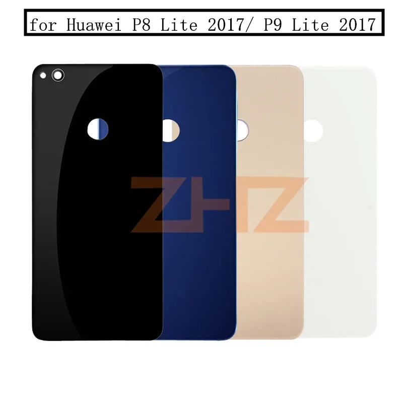 Для Huawei P8 Lite 2017/P9 2017 Задняя стеклянная задняя крышка батарейного отсека корпуса