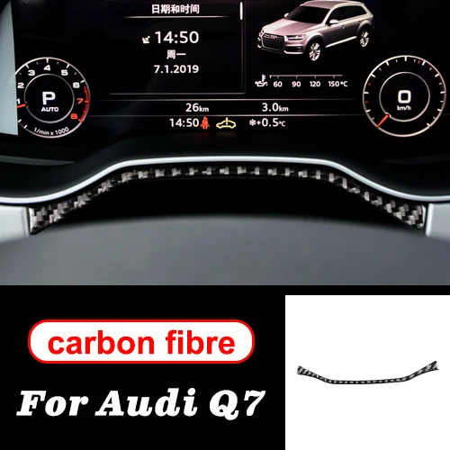 Instrument bar Аксессуары для Audi Q7 LHD RHD автомобильный Стайлинг интерьерные наклейки из углеродного волокна Дверная панель рулевого колеса украшение - Название цвета: Instrument bar