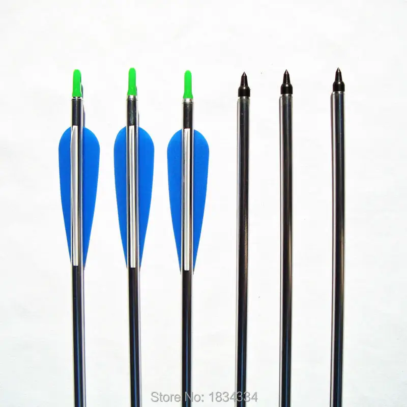 6 шт. в упаковке для стрельбы из лука охоты алюминиевые стрелы позвоночник 500/600 с 4