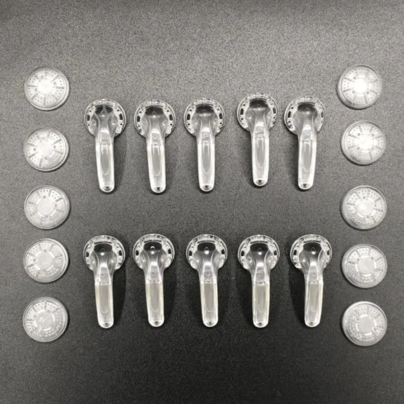Clear 5 пара/лот, 15,4 мм, плоская головка, оболочка для наушников DIY MX500, корпус для наушников EMX500, аксессуары для наушников - Цвет: Clear