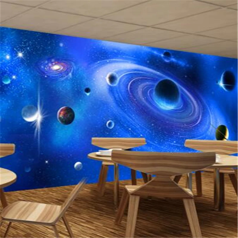 Фотообои Beibehang 3D фон для гостиной роспись украшение Вселенной планеты обои стен 3d