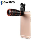 Выдвижной объектив для камеры Powstro 12X, зум-объектив для мобильного телефона Samsung Galaxy S3 S4 S5 S6 S7 edge iPhone 5 S 6 6s 7