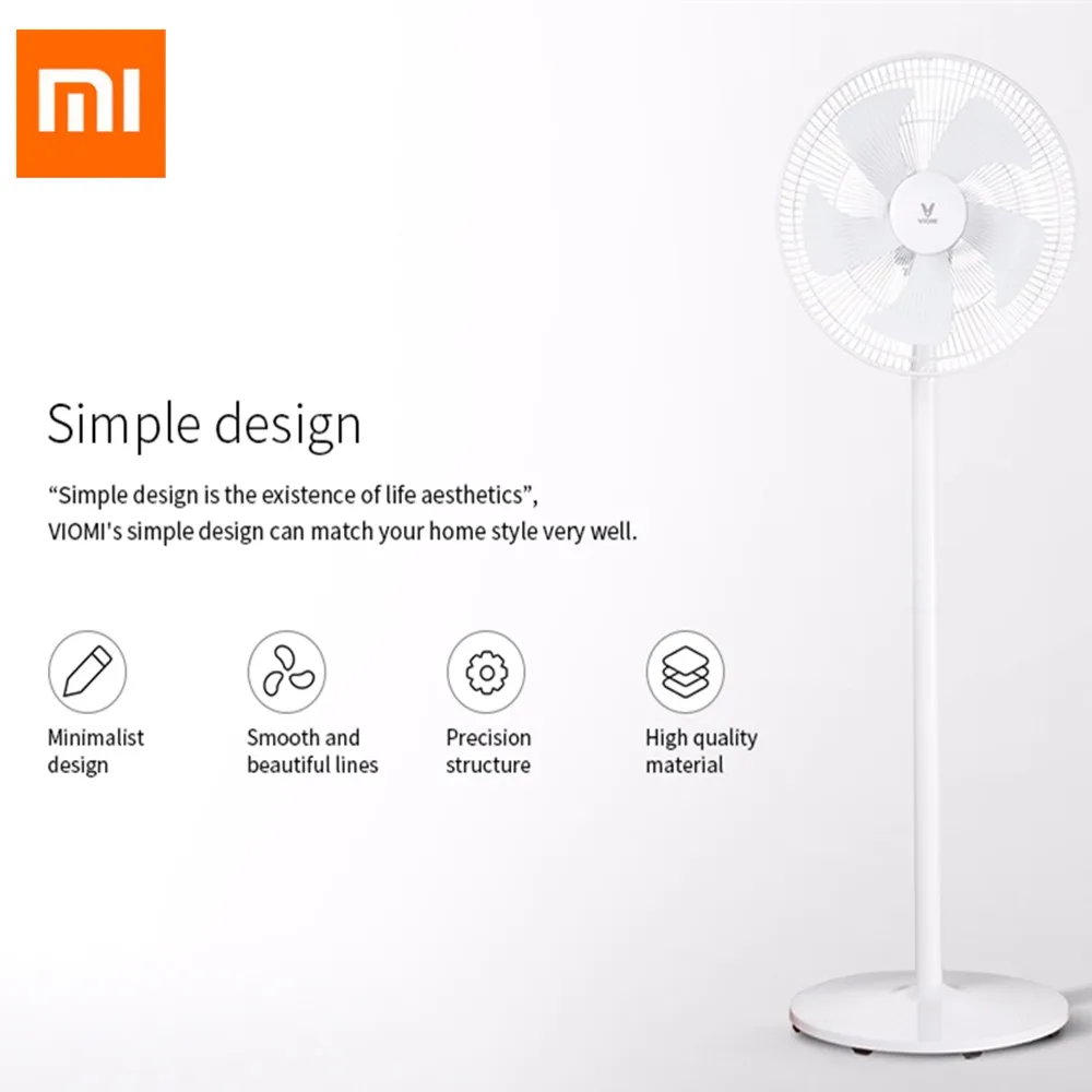 Xiaomi VIOMI Home Desktop Floor Fan Natual Wind Vertical 3 Adjustment Mechanical Standing Air Conditioner For | Бытовая техника