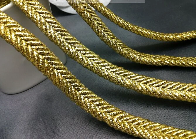 Лента плетеная кружевная 10 ярдов шириной 5 мм