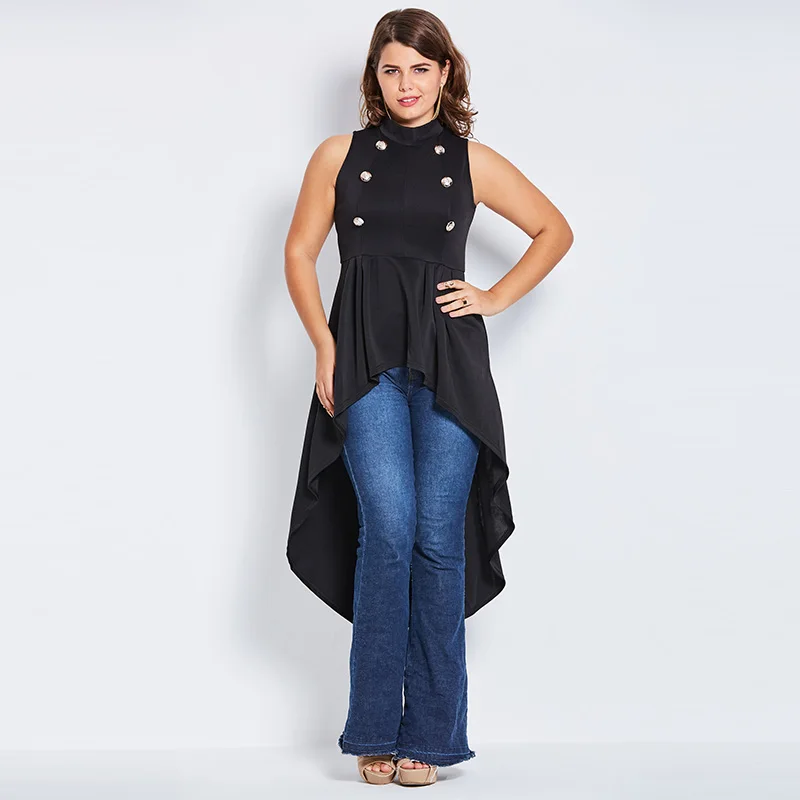 Новинка осени 2018 модные хлопковые черные женские футболки больших размеров