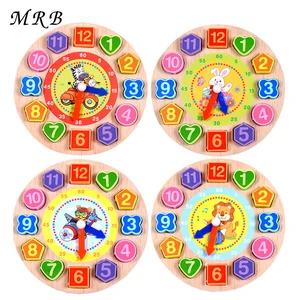 Детские игрушки, деревянная фотография, цифровая нить, часы, головоломка Монтессори, Игрушки для раннего развития для детей