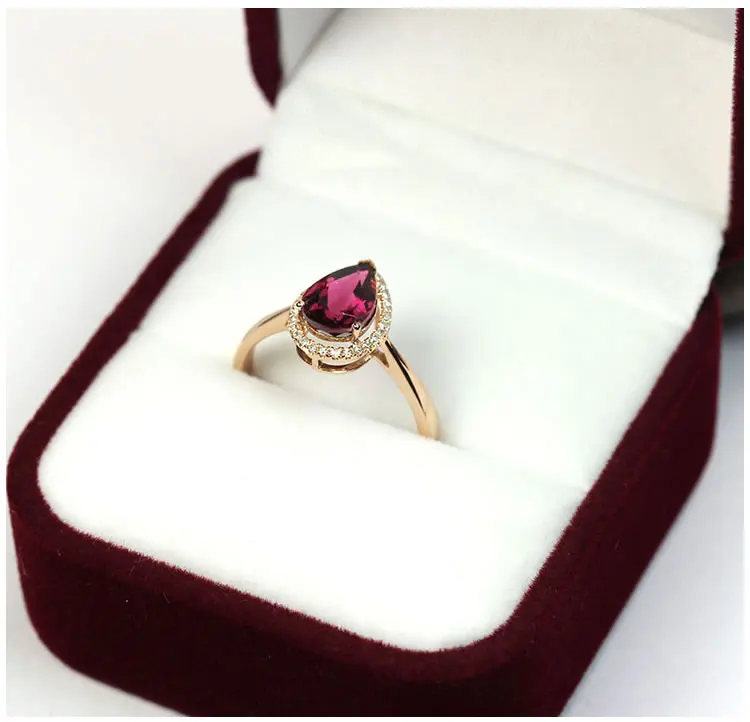 Simffvn Solitaire 18K white Gold 0.61CT Tourmaline Rings For Women Engagement Ring Gemstone Bridal Wedding Set | Украшения и