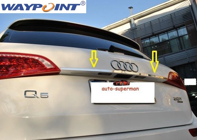 Хромированная крышка багажника из нержавеющей стали для Audi Q5 2009 2010 2011 2012|trunk lid