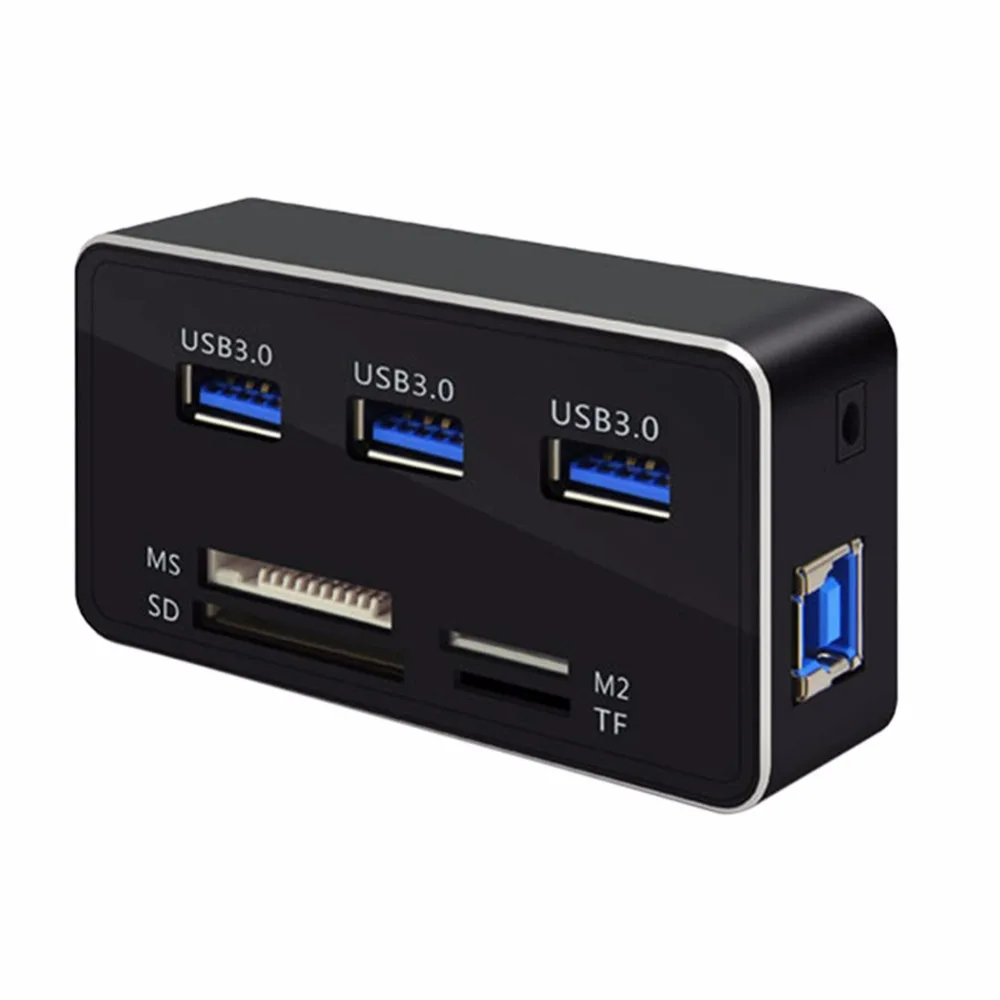 USB 3 0 Combo SuperSpeed портовый алюминиевый концентратор с 4 слотным адаптером для чтения