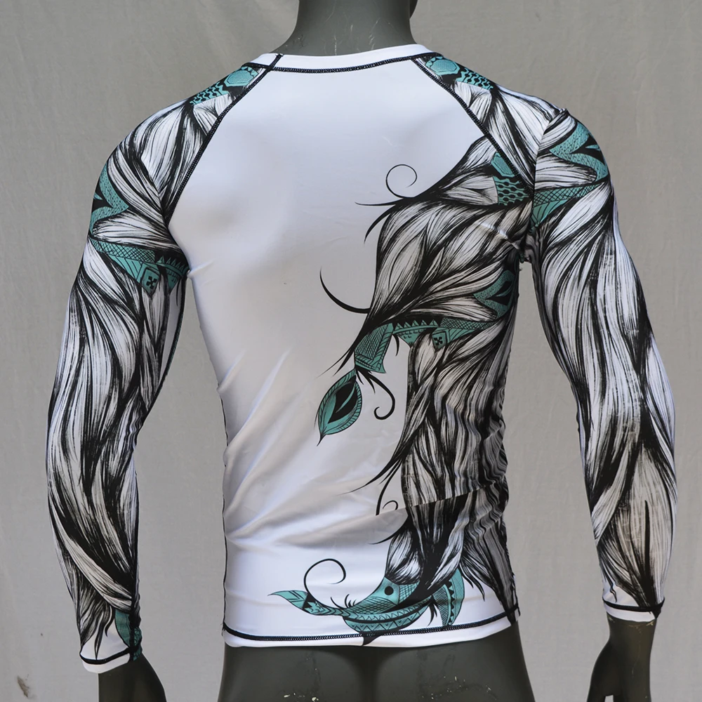 Мужские футболки MMATrunks Muay Thai с сублимационной печатью Gi BJJ Rashguard Mma трикотажные
