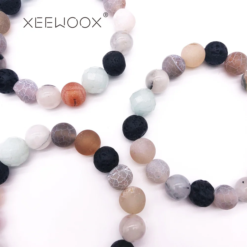 Браслет дружбы для йоги с бусинами из натурального камня браслет диффузором