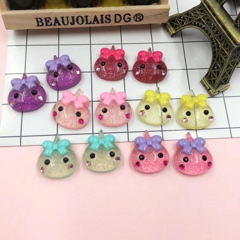 Очаровательные Красочные куклы с блестками из смолы для рукоделия скрапбукинга