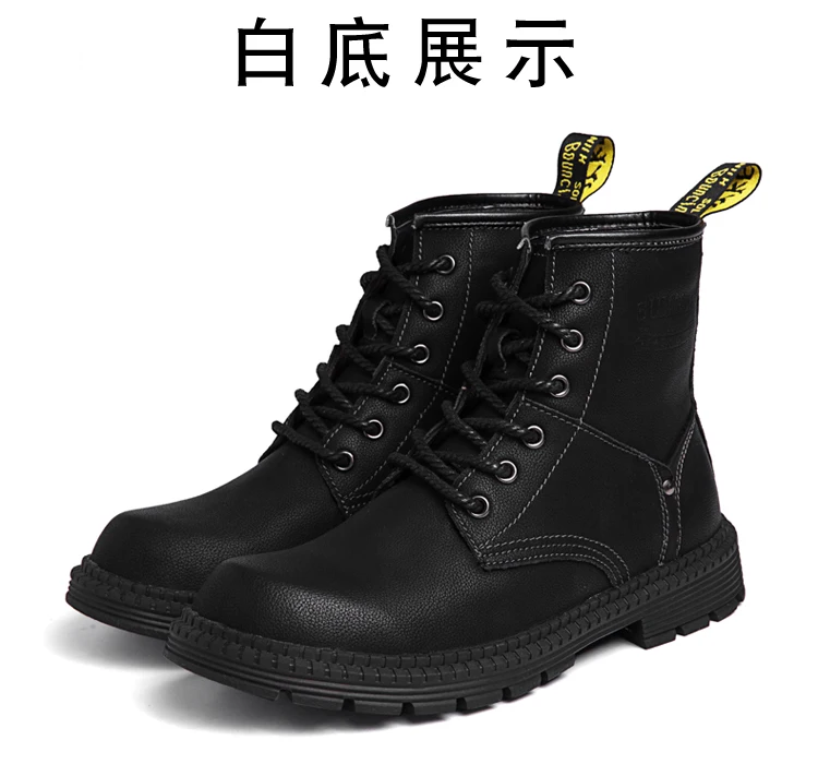 Doc Dr martins/ботинки мужские зимние теплые модные ботильоны обувь с высоким берцем мужские ботинки-дезерты Большие размеры 38-47, зимние ботинки