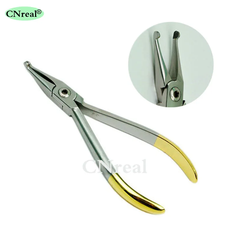 1 Piece How s Pliers for Threading Arch Wires into Buccal Tubes, Ligating Wires and Seating Orthodontic Bands on Anterior Teeth