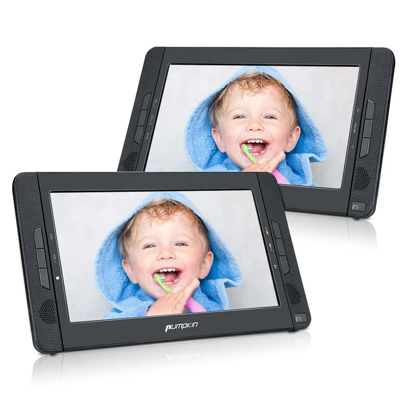 Тыква 10,1 ''портативный автомобильный подголовник двойной dvd-плеер HD TFT lcd двойной экран автомобильный монитор, DVD видео плеер Поддержка USB/SD/MMC/HDMI