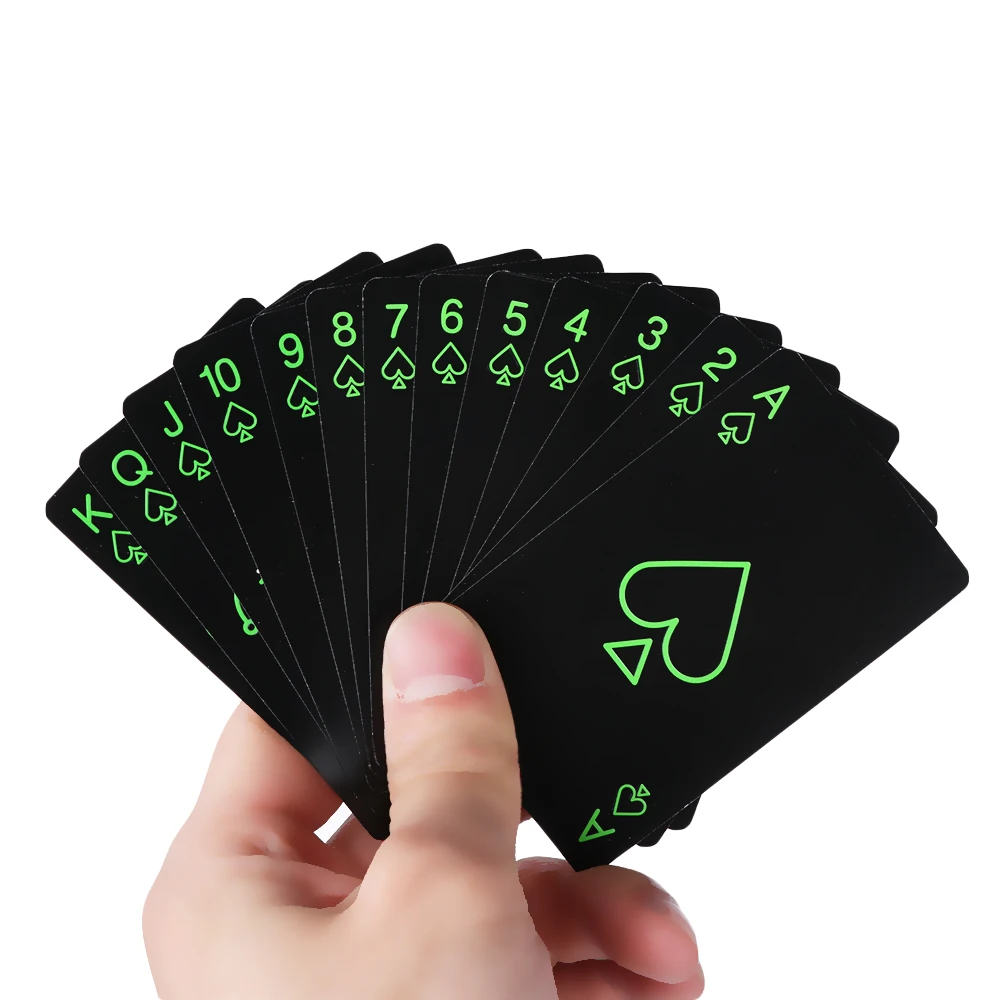 1 Набор светящихся флуоресцентных игральных карт новинка случайный цвет! Барная