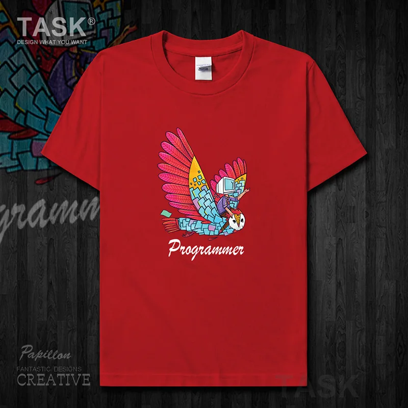 Мужская футболка с принтом программирующего иллюстрации забавная идея одежда