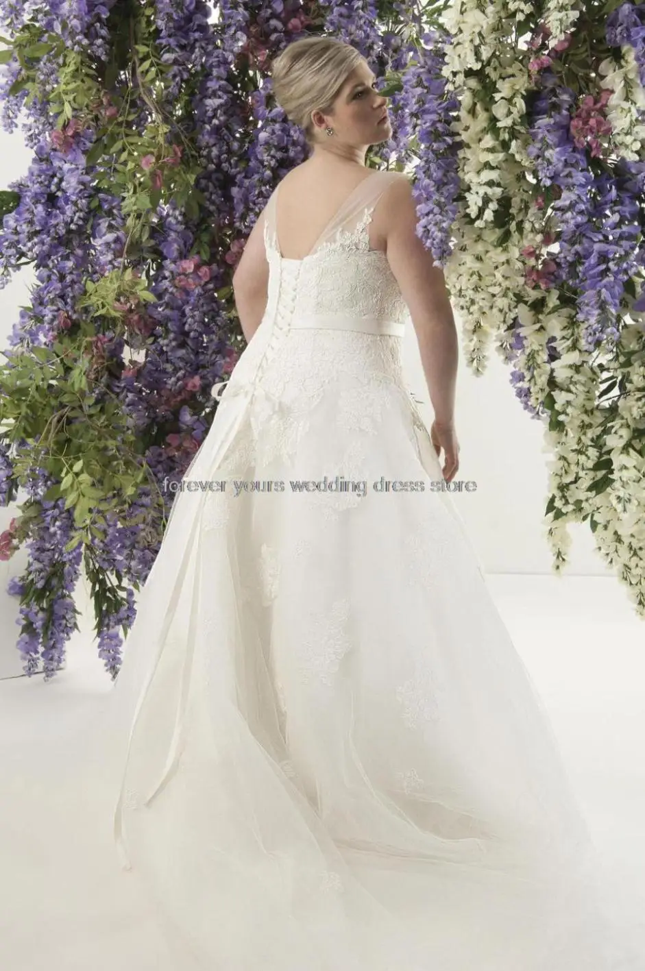 appliques sashes soop sleeveless -Line bridal gown vestido de novia plus size romantic wedding dress 2016 QA-020 | Свадьбы и
