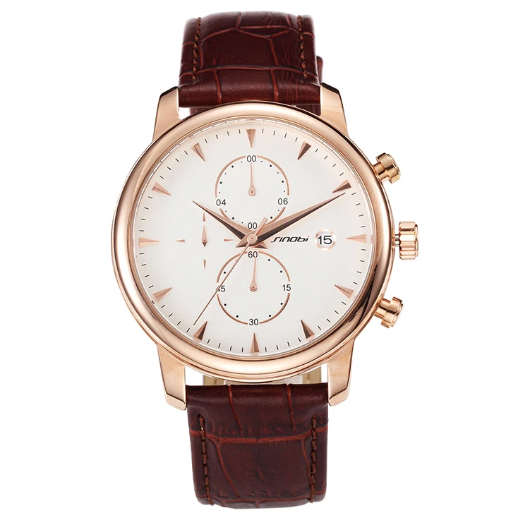 Sinobi мужские часы лучший бренд класса люкс кожаный ремешок повседневная военная