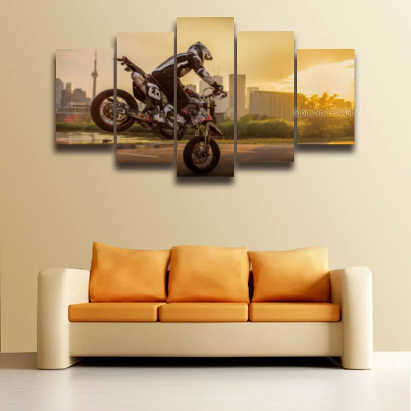 Большой холст с принтом HD Racing Moto картина для декора стен гостиной домашнего