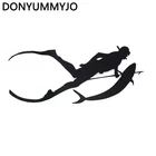 DONYUMMYJO 19*9 см Бесплатная Дайвинг Подводная маска для подводного плавания с маской и трубкой виниловые наклейки в виде Фотообоев c переводными картинками мотоцикл Стикеры черныйсеребристый DY-017