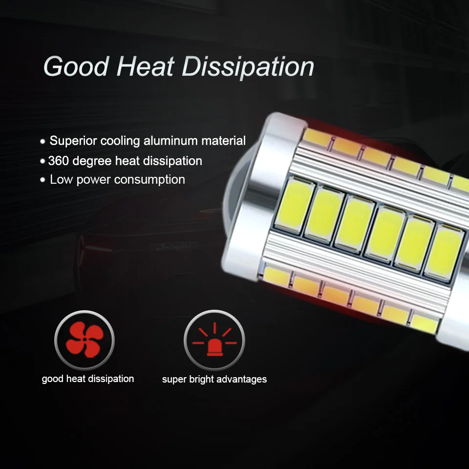 ANMINGPU 1x сигнальная лампа P21W LED 1156 светодиодсветильник указателя поворота 33SMD 5730