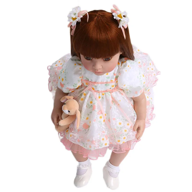 22 дюйма 56 см куклы ручной работы реалистичные силиконовые Новорожденные для