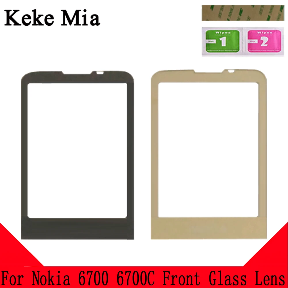 Keke Миа 2," Объектив Передняя панель для Nokia 6700 сотовый телефон стекло для Nokia 6700C lcd мобильный телефон