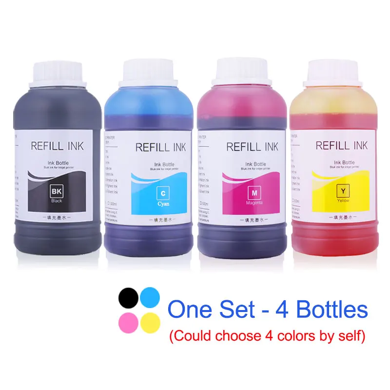 One Set - 4 Colors 4x250 мл универсальные чернила на основе красителя для hp Designjet 500 500ps 800 5000 T620 T770 T790 T795 T1110 T1120 Z2100 Z5200 принтер чернила для hp - Цвет: One Set - 4 Colors