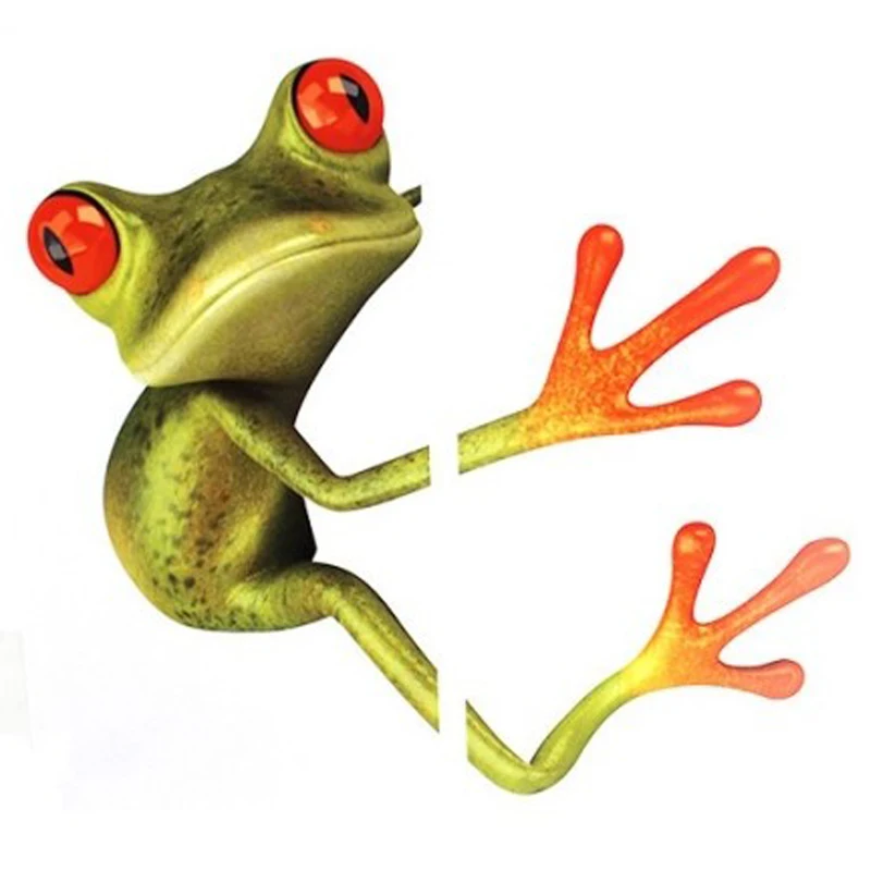 Забавная Автомобильная 3D наклейка в виде лягушек Новое поступление Виниловая