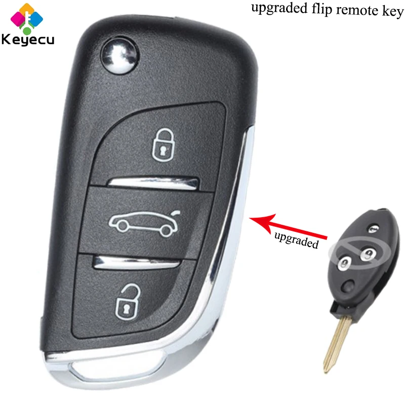 KEYECU Модернизированный флип пульт дистанционного управления автомобильный ключ