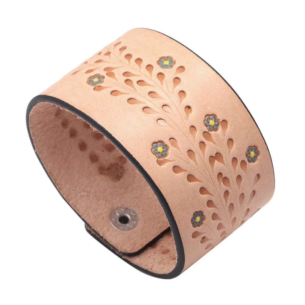 KR1052-9 Kirykle, новинка, коричневый, черный, винтажный браслет из натуральной кожи, широкий кожаный браслет для женщин, браслет в форме клетки, панк, очаровательные ювелирные изделия - Окраска металла: KR1052-9