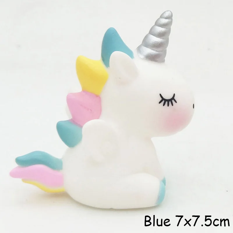 unicorn cake decor Cyuan Единорог День Рождения Декор бумажные кружки, тарелки, салфетки Торт Топперы Детские партии одноразовые наборы посуды для душа - Цвет: unicorn cake decor
