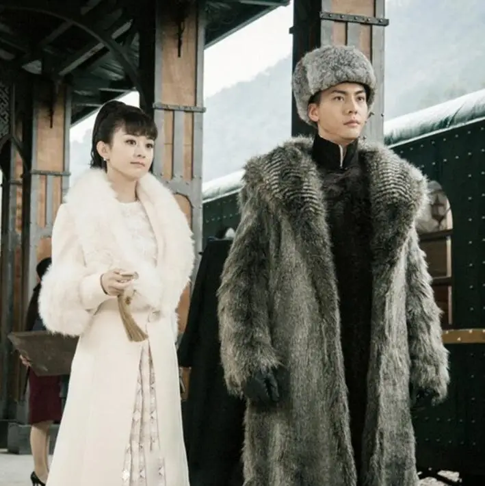 Осень зима 2020 утолщенные теплые пальто из искусственного меха мужские длинные