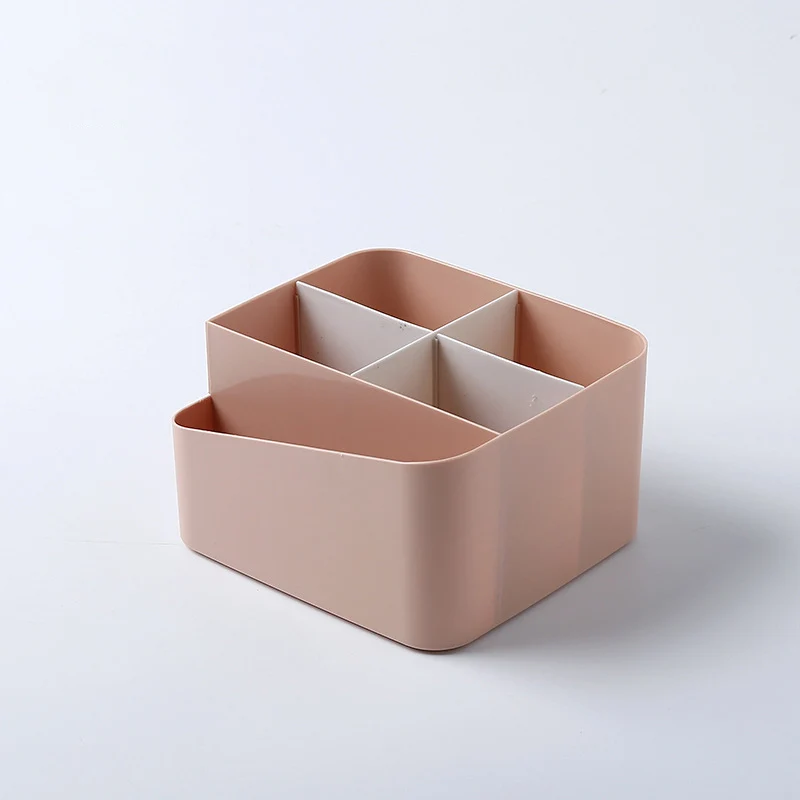 pink02 Косметический Органайзер, коробка для салфеток, Офисная коробка для хранения, настольный держатель для кистей, органайзер для макияжа, стол, домашний контейнер для хранения мелочей - Цвет: pink02