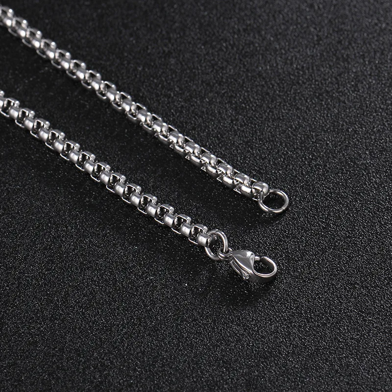 Ожерелье из нержавеющей стали для мужчин и женщин классическое ожерелье в