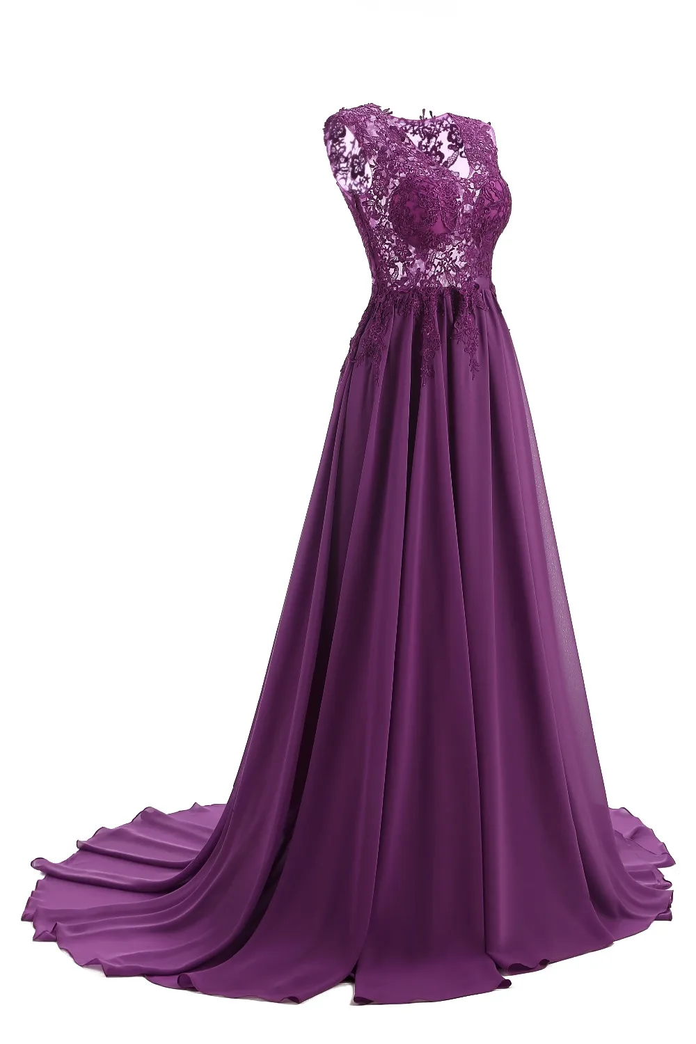 Женское вечернее платье с открытой спиной Элегантное длинное шифоновое до пола V