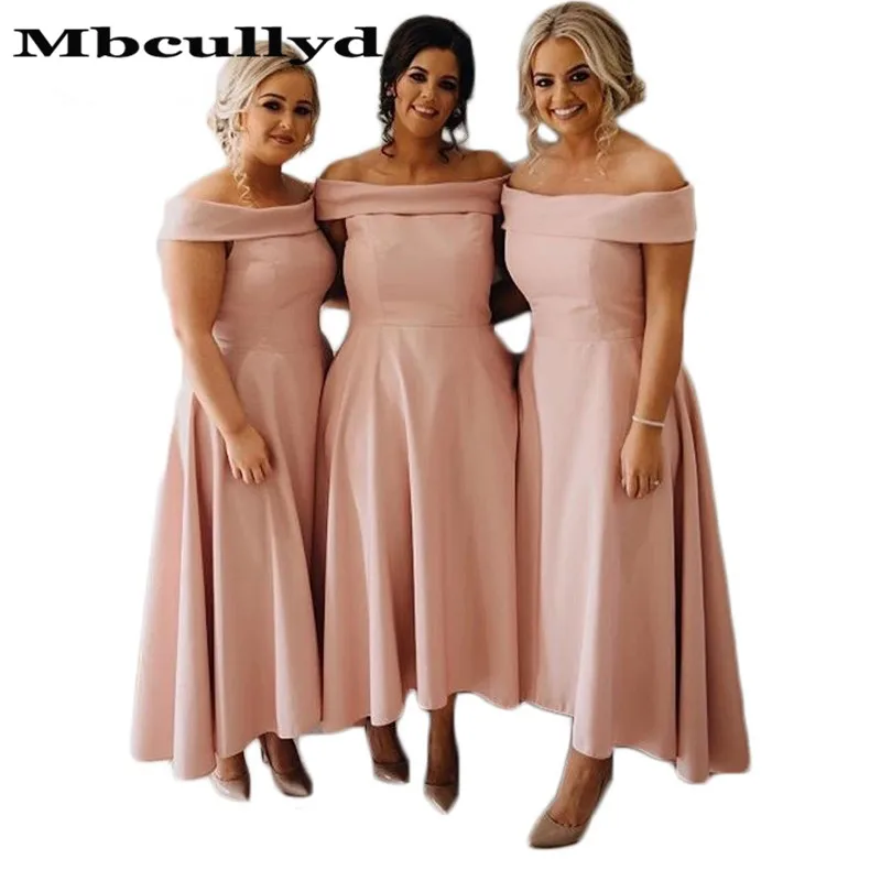 

Mbcully A-line Bridesmaid Dresses 2023 Sexy Off Shoulder Under 100 Wholesale Price Long Maid Of Honor Vestido madrinha Free Ship