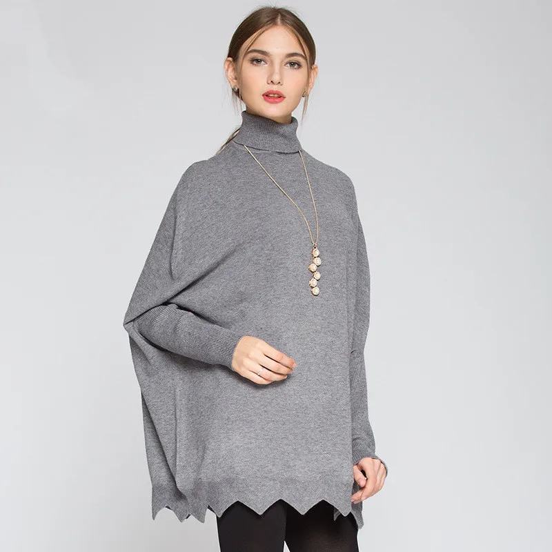 2017 Новая мода осень Для женщин свитер водолазка с длинным рукав &quotлетучая