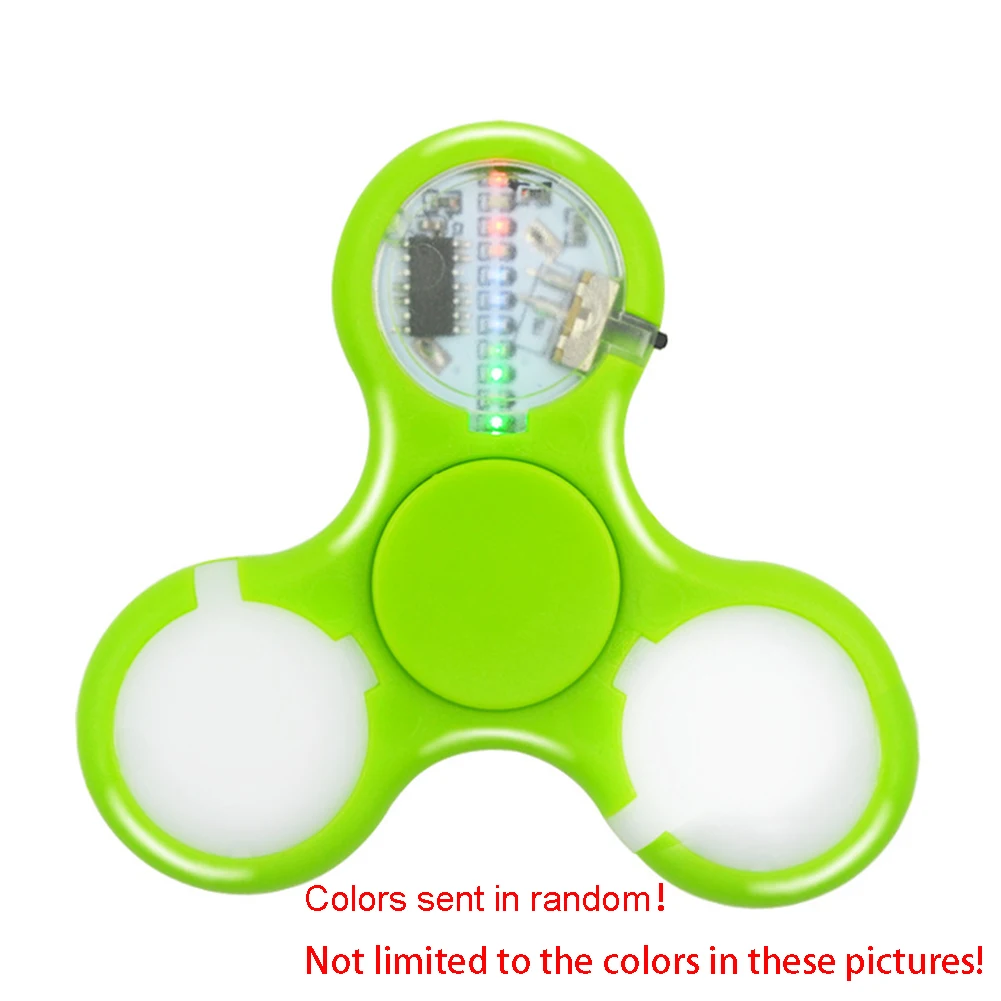 Новейшие стильные крутые светодиодный Спиннер из АБС-пластика три антистресс на
