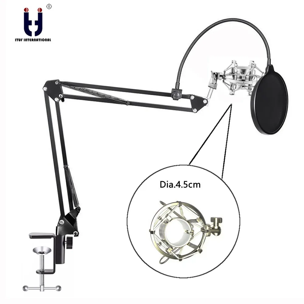 Оригинальный бренд металлическая выдвижная стойка для записи микрофона штатив