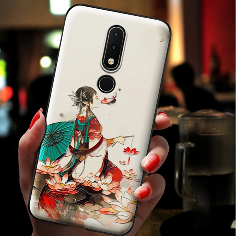 Модный милый лучшие приталенные чехол forNokia X6 антидетонационных с палец кольцо и