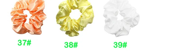 39 цветов, корейские Kawaii Сатиновые резинки для волос, женские эластичные резинки для волос, головные уборы для девочек, держатель для конского хвоста, шелковистые аксессуары для волос