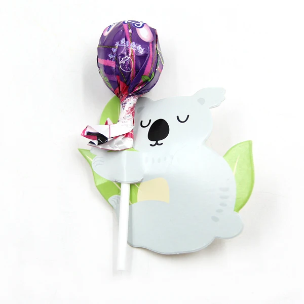 Koala 50 шт./лот креативные милые животные конфеты леденцы украшения карты для Свадьбы Дети День рождения конфеты подарок аксессуары поставки - Цвет: Koala