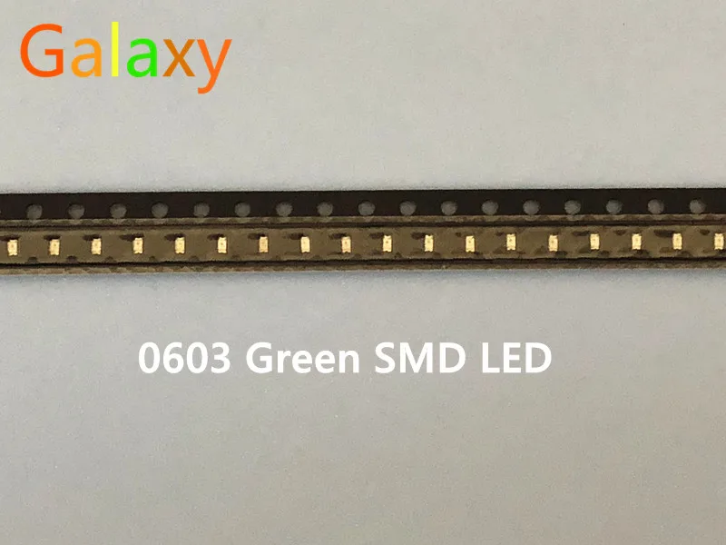 50 шт./лот SMD 0603 led супер яркий зеленый прозрачный светодиод smd LED зеленые диоды 1 6*0 8*0