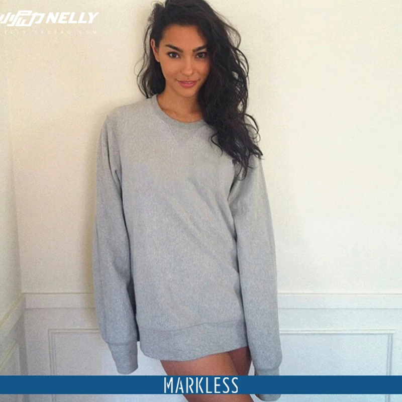 Толстовка унисекс с круглым вырезом толстый теплый пуловер свободного покроя WY008